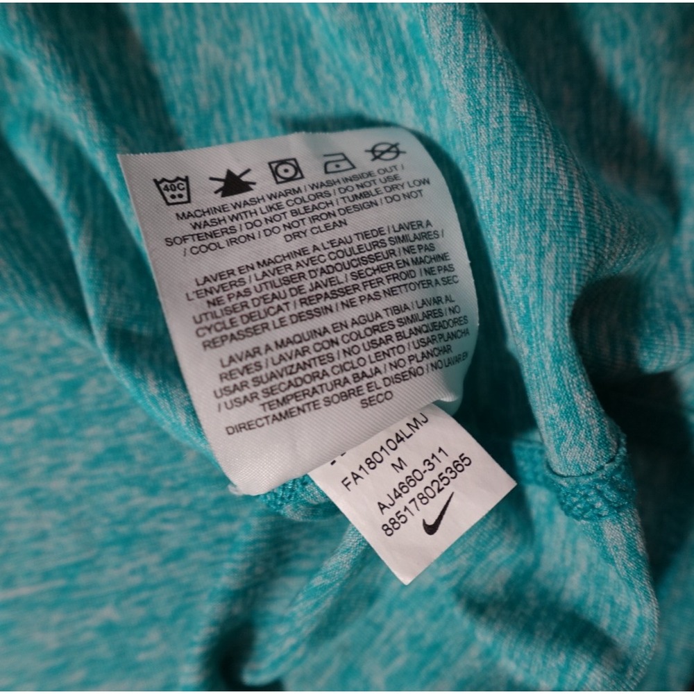 Nike Running Dri-FIT Quarter Zip Pullover Teal Heather AJ4660-311 Womens Medium - Picture 7 of 9